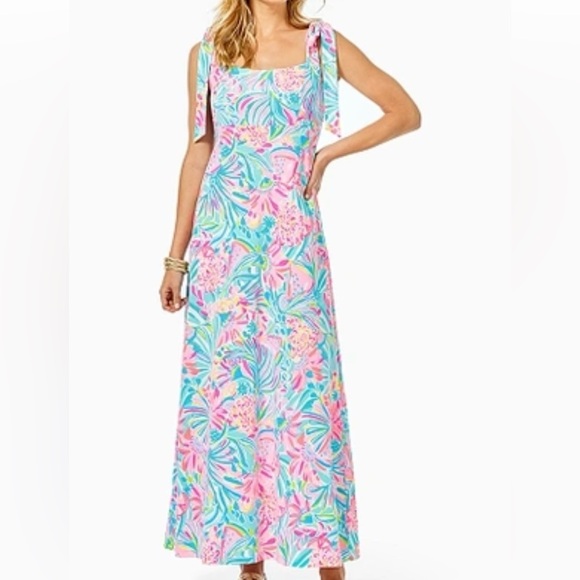 Lilly Pulitzer Dresses & Skirts - Lilly Pulitzer Maleka Maxi Dress - Tropical Punch Multi XS-NWT